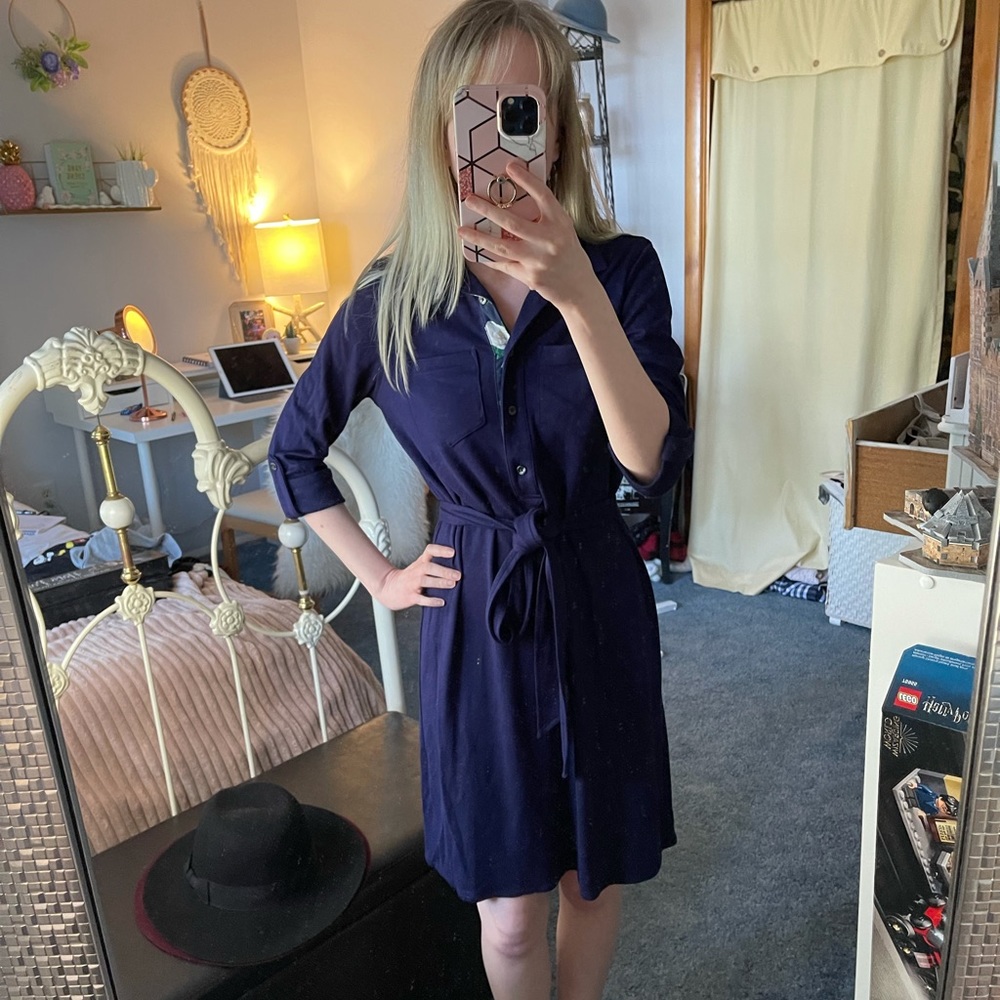 Drape James Navy dress XS